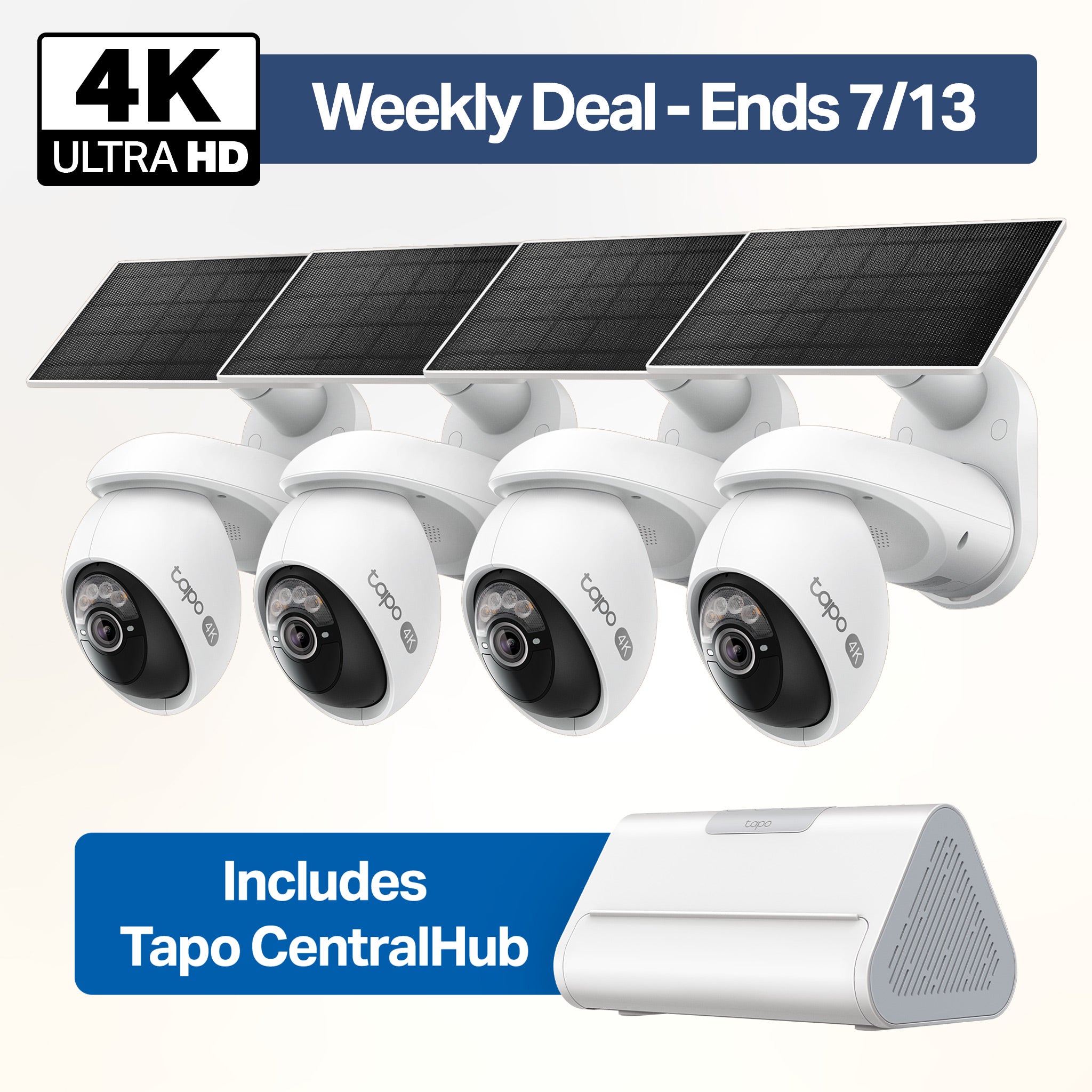 Tapo C660 Kit 4K Solar Pan/Tilt Security Camera Smart CentralHub