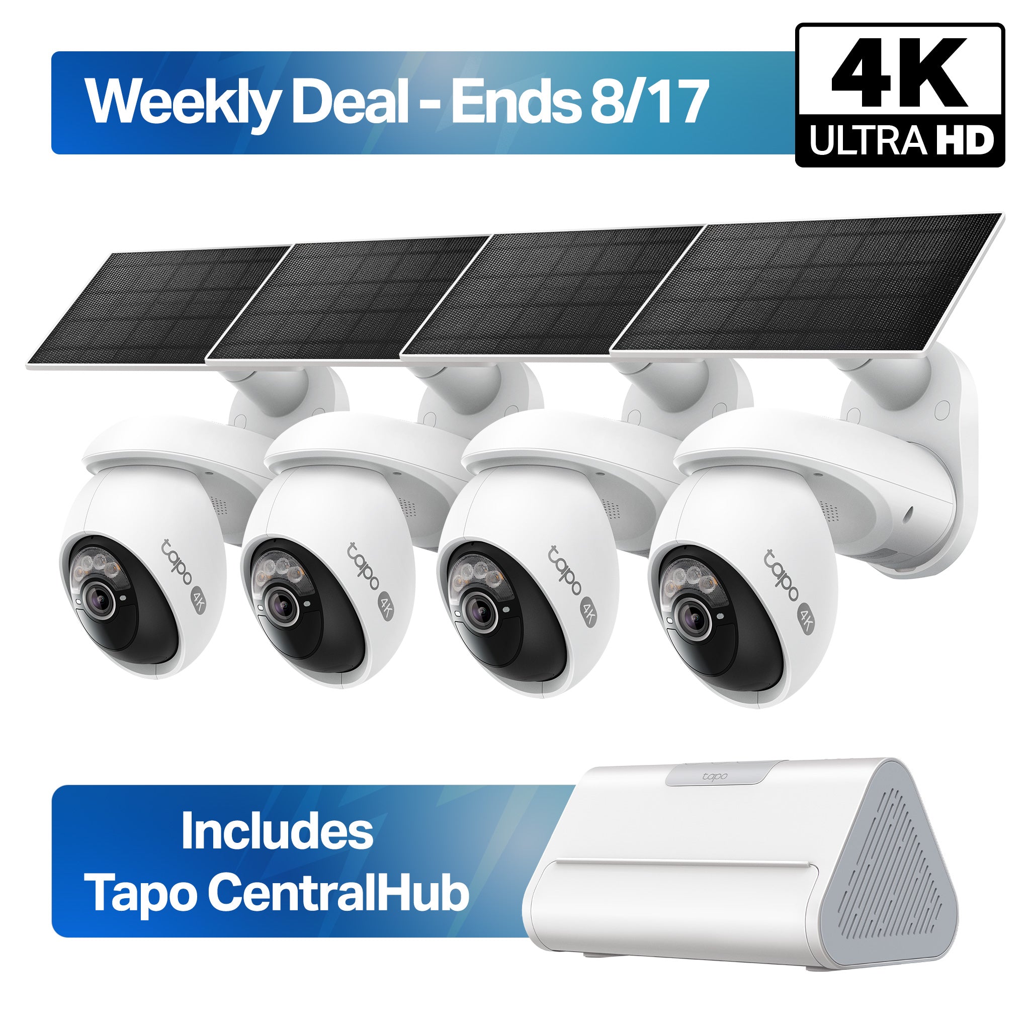 Tapo C660 Kit 4K Solar Pan/Tilt Security Camera Smart CentralHub