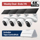 Tapo C660 Kit 4K Solar Pan/Tilt Security Camera Smart CentralHub Bundle, 4-Pack + H500