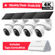 Tapo C660 Kit 4K Solar Pan/Tilt Security Camera Smart CentralHub Bundle, 4-Pack + H500