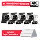 4K Dual-Lens Solar Pan/Tilt Security Camera Smart CentralHub Bundle, Tapo C675D Kit 4-Pack + H500