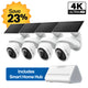 VistaCam 360 4K Solar Pan/Tilt Security Camera Smart Hub Bundle, Tapo C660 Kit 4-Pack + H500