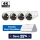 MagCam 4K Wireless Outdoor Camera 4-Pack + Smart HomeBase Bundle