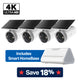 MagCam 4K Built-In Solar Outdoor Camera with Smart HomeBase Bundle, Tapo C465 4-Pack + H500