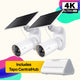 MagCam 4K Solar Outdoor Camera with Solar Panel 2-Pack + Smart Hub Bundle