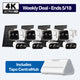 4K Dual-Lens Solar Pan/Tilt Security Camera Smart CentralHub Bundle, Tapo C675D Kit 4-Pack + H500