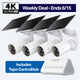 MagCam 4K Solar Outdoor Camera Smart CentralHub Bundle, Tapo C460 Kit 4-Pack + H500