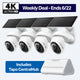 Tapo C660 Kit 4K Solar Pan/Tilt Security Camera Smart CentralHub Bundle, 4-Pack + H500