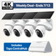Tapo C660 Kit 4K Solar Pan/Tilt Security Camera Smart CentralHub Bundle, 4-Pack + H500