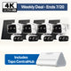 4K Dual-Lens Solar Pan/Tilt Security Camera Smart CentralHub Bundle, Tapo C675D Kit 4-Pack + H500