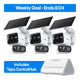 2K Dual-Lens Solar Pan/Tilt Security Camera Smart CentralHub Bundle, Tapo C645D Kit 3-Pack + H500