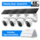 Tapo C660 Kit 4K Solar Pan/Tilt Security Camera Smart CentralHub Bundle, 4-Pack + H500