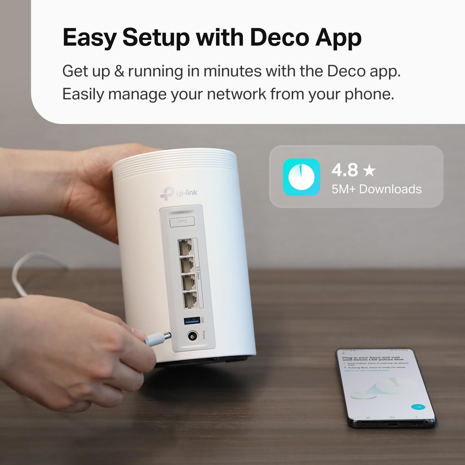 Deco 7 Pro Outdoor Wi-Fi 7 Mesh System Bundle, Deco BE63 3-pack BE1000 ...