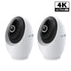 4K Ultra HD Pan/Tilt Dual-Band WiFi Indoor Security Camera, Tapo C260 RoomCam 2-Pack