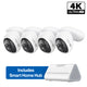 4K Pan/Tilt Outdoor Security Camera with Smart Hub, Tapo C560WS 4-Pack + H500