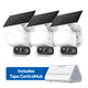 2K Floodlight Solar Pan/Tilt Security Camera Smart CentralHub Bundle, Tapo C615F Kit 3-Pack + H500