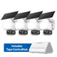 2K Floodlight Solar Pan/Tilt Security Camera Smart CentralHub Bundle, Tapo C615F Kit 4-Pack + H500