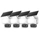 2K Floodlight Solar 360° Pan/Tilt Security Camera, Tapo C615F Kit 4-Pack