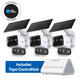 2K Dual-Lens Solar Pan/Tilt Security Camera Smart CentralHub Bundle, Tapo C645D Kit 3-Pack + H500