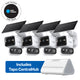 2K Dual-Lens Solar Pan/Tilt Security Camera Smart CentralHub Bundle, Tapo C645D Kit 4-Pack + H500