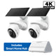 VistaCam 360 4K Solar Pan/Tilt Security Camera Smart Hub Bundle, Tapo C660 Kit 2-Pack + H500