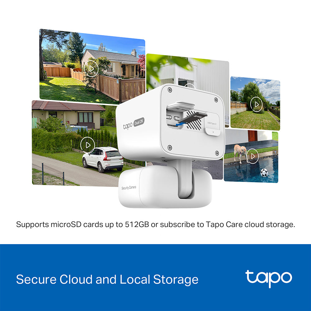 Tapo C645D Kit 2K Dual-Lens Solar Pan/Tilt Security Camera Kit – TP ...