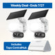 2K Floodlight Solar Pan/Tilt Security Camera Smart CentralHub Bundle, Tapo C615F Kit 2-Pack + H500