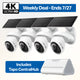 Tapo C660 Kit 4K Solar Pan/Tilt Security Camera Smart CentralHub Bundle, 4-Pack + H500