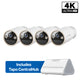 MagCam 4K Wireless Outdoor Camera 4-Pack + Smart Hub Bundle
