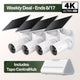 MagCam 4K Solar Outdoor Camera Smart CentralHub Bundle, Tapo C460 Kit 4-Pack + H500