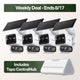 2K Dual-Lens Solar Pan/Tilt Security Camera Smart CentralHub Bundle, Tapo C645D Kit 4-Pack + H500