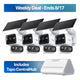 2K Dual-Lens Solar Pan/Tilt Security Camera Smart CentralHub Bundle, Tapo C645D Kit 4-Pack + H500