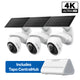 Tapo C660 Kit 4K Solar Pan/Tilt Security Camera Smart CentralHub Bundle, 3-Pack + H500