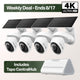 Tapo C660 Kit 4K Solar Pan/Tilt Security Camera Smart CentralHub Bundle, 4-Pack + H500